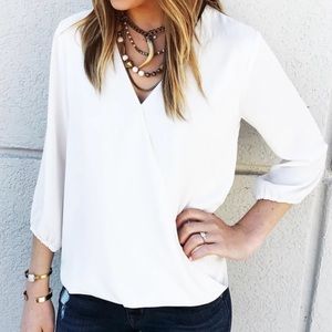 NWT Surplus Chiffon Top | Veronica M | Ivory Small |